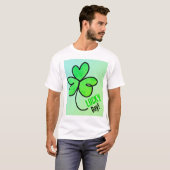 boft trevol groen met groene achtergrond T-shirt (Voorkant volledig)