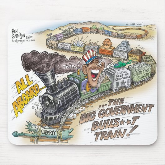 Bog Gov BullSh*t Train Mousepad Muismat (Voorkant)
