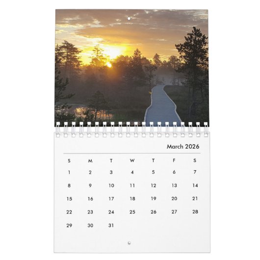Bog Light Estonian Bogs Kalender (Mar 2026)