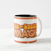 Bog Magic 70 s Tweekleurige Koffiemok (Voorkant rechts)