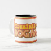 Bog Magic 70 s Tweekleurige Koffiemok (Voorkant links)