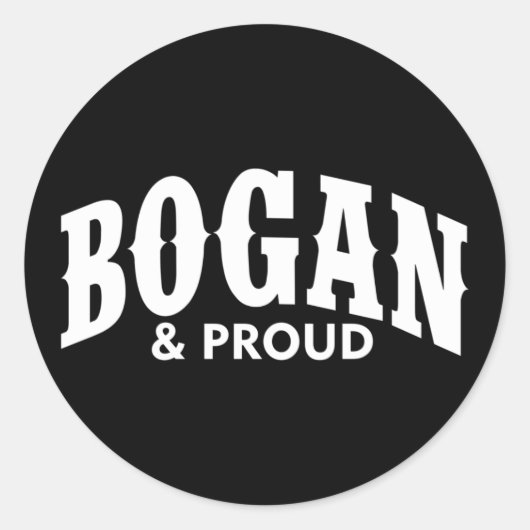 Bogan & Trots Ronde Sticker (Voorkant)