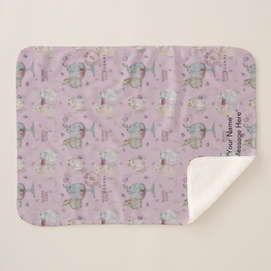 Boganhues Bunny Buddies print deken (Voorkant (horizontaal))