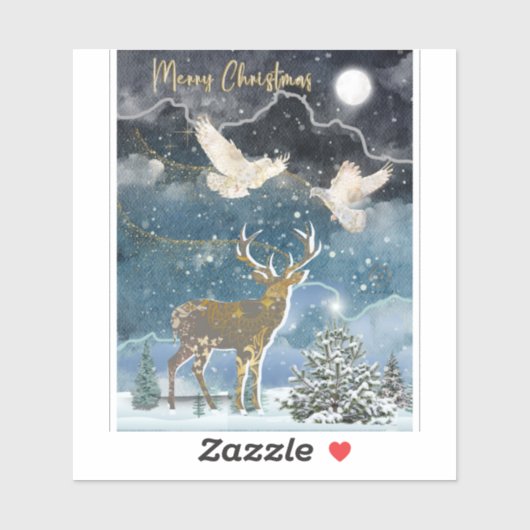 Boganhues Christmas Print Sticker (Vel)