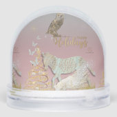 Boganhues Gold Design Dierenprint Sneeuwbol (Achterkant)