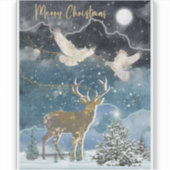 Boganhues Kerstprint Sticker (Voorkant)