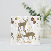 Boganhues Kerstprint Sticker Kaart (Staand voorkant)