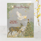 Boganhues Luxe Print Kerst Thema Kaart (Gele Bloem)