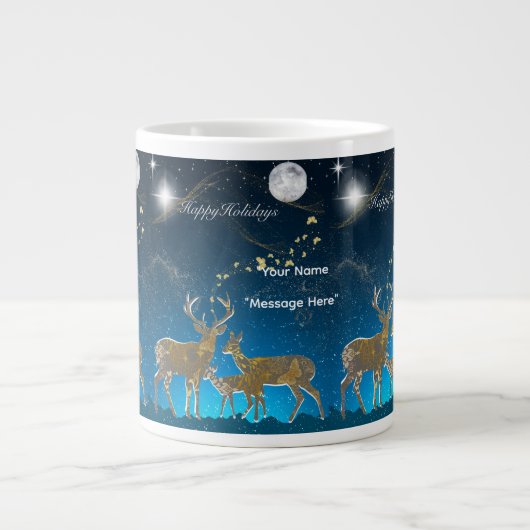 Boganhues Luxe Print Kerstcadeau Grote Koffiekop (Voorkant)