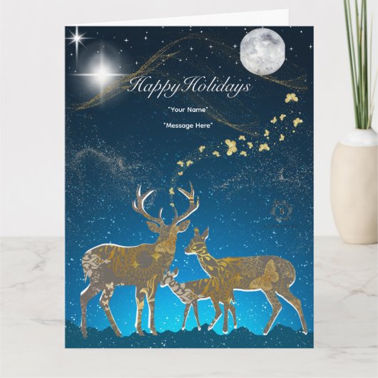 Boganhues luxe print vakantie kaart (Voorkant)