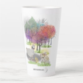Boganhues Pipa & Marlow Print Latte Mok