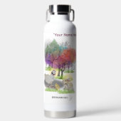 Boganhues Pipa & Marlow Print Waterfles (Voorkant)