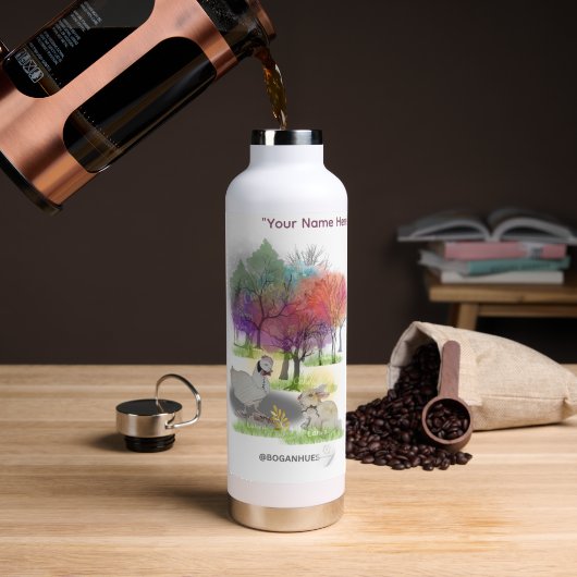 Boganhues Pipa & Marlow Print Waterfles (Koffie (Gedraaid)  )
