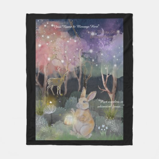 Boganhues "Pipa & Marlow" serie print Fleece Deken (Voorkant)