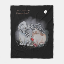 Boganhues "Pipa & Marlow" serie print Fleece Deken