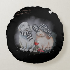 Boganhues "Pipa & Marlow" serie print Rond Kussen
