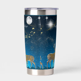 Boganhues Premium Kerst Print Geïsoleerde Drinkbeker