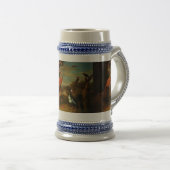 Bogdani Flamingo en andere vogels in een landschap Bierpul (Voorkant rechts)