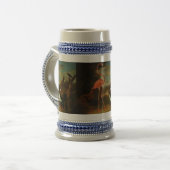 Bogdani Flamingo en andere vogels in een landschap Bierpul (Voorkant links)