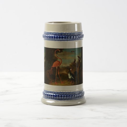 Bogdani Flamingo en andere vogels in een landschap Bierpul (Center)