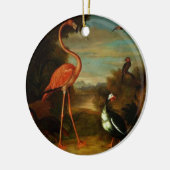 Bogdani Flamingo en andere vogels in een landschap Keramisch Ornament (Links)