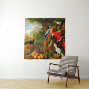 Bogdani Jakob Two Macaws a Cockato Wandkleed