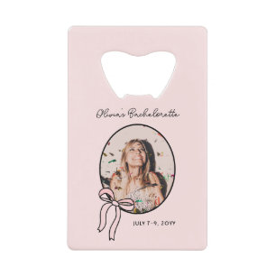 Bogen & Babes Bachelorette Roze Girly Custom Creditkaart Flessenopener