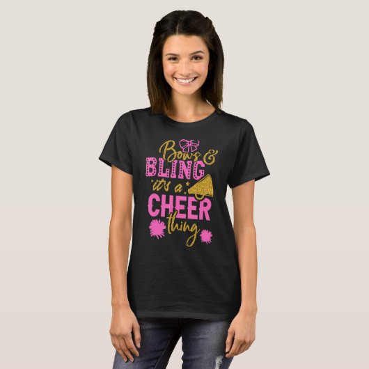 Bogen & bling Het is een kronkelende kaf. T-shirt (Voorkant volledig)