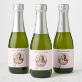 Bogen & Bubbly Roze Bow Coquette Bachelorette Sparkling Wijnetiket (Flessen)