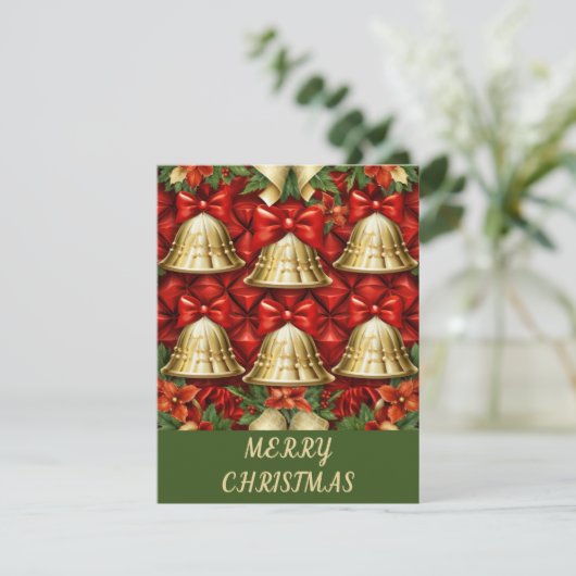 Bogen en Bellen - Kerstkaart (Staand voorkant)