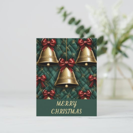 Bogen en Bellen - Kerstkaart (Staand voorkant)