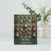 Bogen en Bellen - Kerstkaart (Staand voorkant)