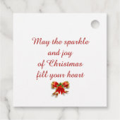 Bogen en Bells Merry kersttassen Bedankjes Labels (Achterkant)