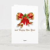 Bogen en Bells Vrolijke Kerstmis Kaart (Achterkant)