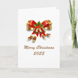 Bogen en Bells Vrolijke Kerstmis Kaart