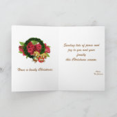 Bogen en Bells Vrolijke Kerstmis Kaart (Binnen)