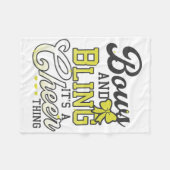 Bogen en Bling Een Cheer Ding Ontwerp Cheer Compet Fleece Deken (Voorkant (Horizontaal))