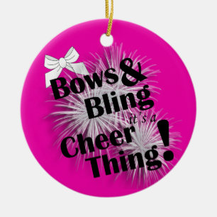 Bogen en bling het is een koudeding. keramisch ornament
