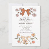 Bogen en bloemen Terracotta Vrijgezellenfeest Kaart (Voorkant)