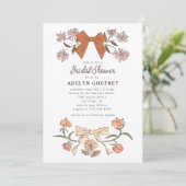 Bogen en bloemen Terracotta Vrijgezellenfeest Kaart (Staand voorkant)