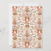 Bogen en bloemen Terracotta Vrijgezellenfeest Kaart (Achterkant)