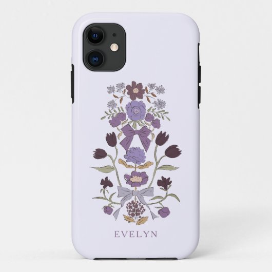 Bogen en bloesems Bloemen Lila Case-Mate iPhone Case (Achterkant)