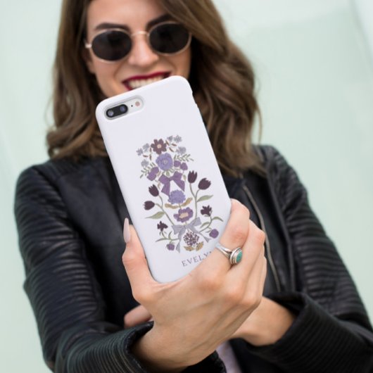 Bogen en bloesems Bloemen Lila Case-Mate iPhone Case