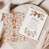 Bogen en bloesems Coquette bruiloft Kaart