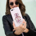 Bogen en bloesems Floral Magenta Case-Mate iPhone Case<br><div class="desc">Boho en rustieke telefoonhoesje met handgetekende illustratie van bogen en bloemen in magenta.</div>