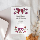 Bogen en bloesems Magenta Coquette Vrijgezellenfee Kaart