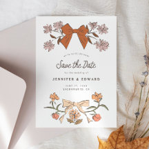 Bogen en bloesems Terracotta Bewaar de datum