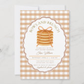 Bogen en brunch pannenkoek Baby shower Kaart (Voorkant)