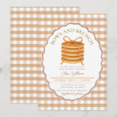 Bogen en brunch pannenkoek Baby shower Kaart (Voorkant / Achterkant)
