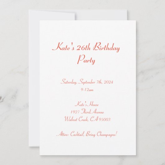 Bogen en Bubbels Uitnodiging Kaart (Achterkant)